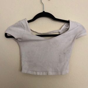 White crop top